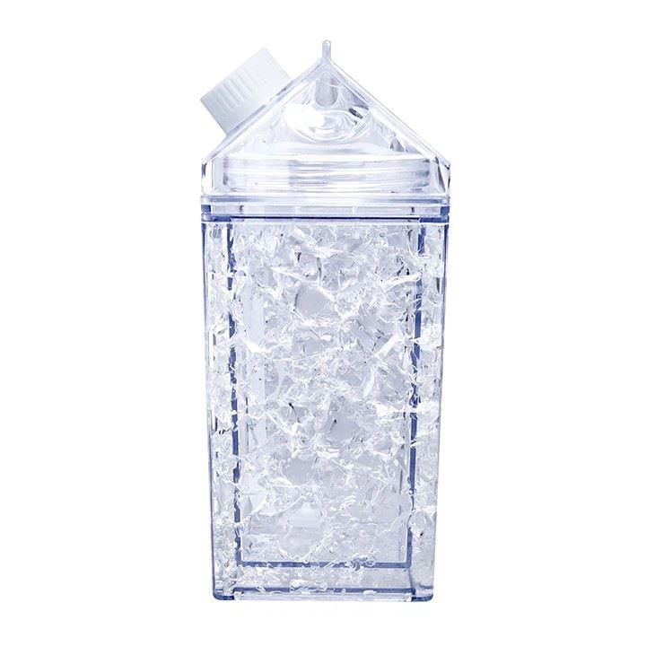 Plastic Milk Carton Shape Kids Water Bottle